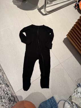 Little Sleepies Black Footed Zip One-Piece